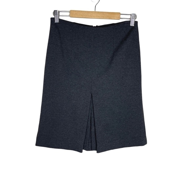 Ann Taylor Ponte Knit A-line Career Skirt Charcoal Gray 0P - Picture 1 of 7